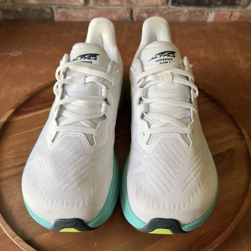 Altra Experience Flow 2 Mens 7.5 Women's 9 White Green Running Shoes Sneakers - Picture 3 of 16